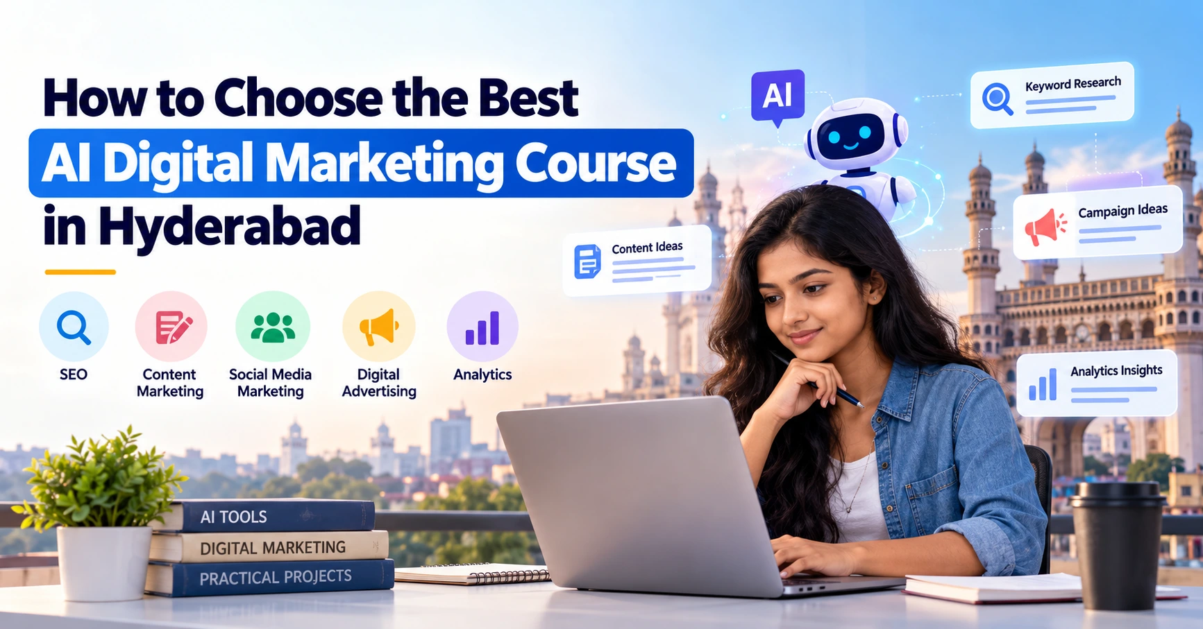 AI digital marketing course in Hyderabad with SEO, content marketing and analytics